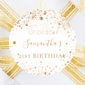 Glitzer-Monogramm-Gabe Runder Aufkleber