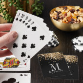 Glitzer-Monogramm-individuelle Name Spielkarten (In Situ)