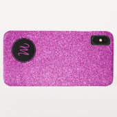 Glitzer Monogramm Minimalistisch Funkelnd Case-Mate iPhone Hülle (Rückseite (Horizontal))