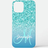 Glitzer Monogramm Name Personalisiert für Girl-Aqu Case-Mate iPhone Hülle