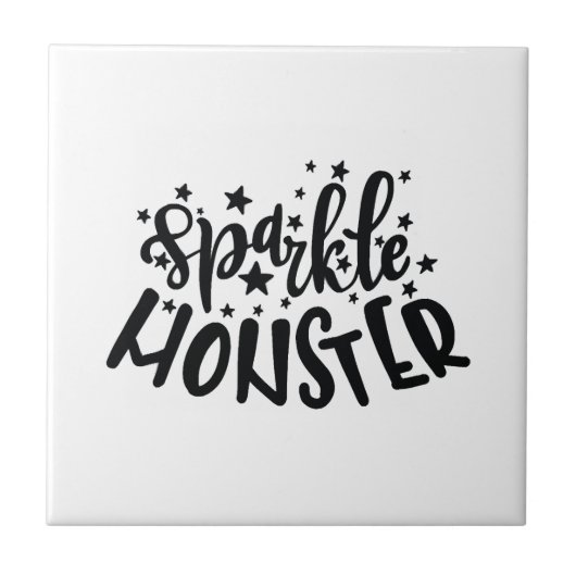 Glitzer-Monster-Halloween Fliese (Vorderseite)