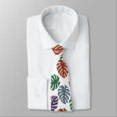 Glitzer Monstera Neck Tie Krawatte (Gebunden)
