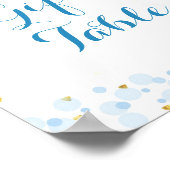 Glitzer Moon Aquarell Geschenke Tafelzeichen Poster (Ecke)