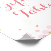 Glitzer Moon Aquarell Geschenke Tafelzeichen Poster (Ecke)