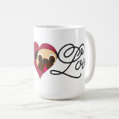 Glitzer-Mops-Liebe-Kitz-Mops in der Herz-Tasse Kaffeetasse (VorderseiteRechts)