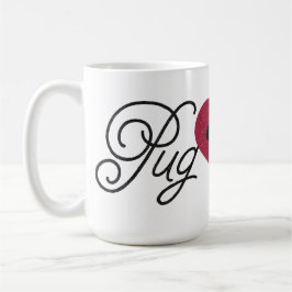 Glitzer-Mops-Liebe-Kitz-Mops in der Herz-Tasse Kaffeetasse