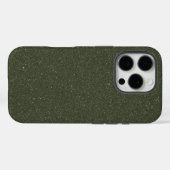 Glitzer Moss Green iPhone 16 Pro Case - Anpassen (Rückseite (Horizontal))