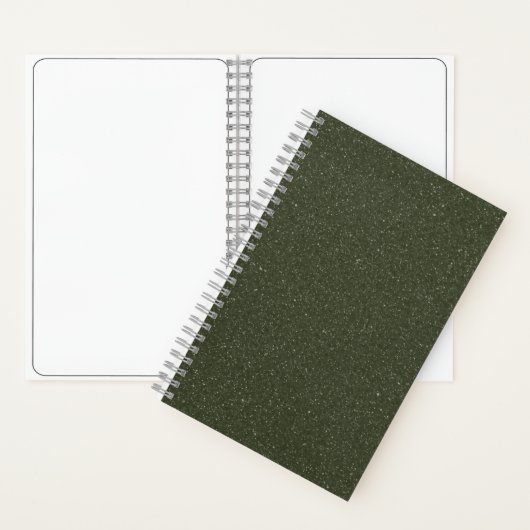 Glitzer Moss Green Sketchbook anpassen Notizblock (Innen)