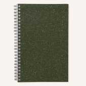 Glitzer Moss Green Sketchbook anpassen Notizblock (Vorderseite)