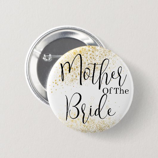 Glitzer Mother of bride wedding Button (Vorne & Hinten)