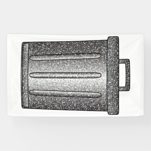 Glitzer-Mülleimer Banner (Horizontal)