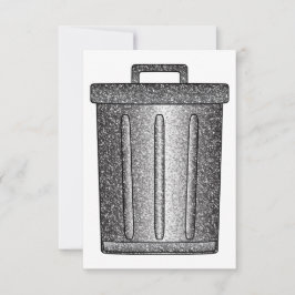 Glitzer-Mülleimer Dankeskarte