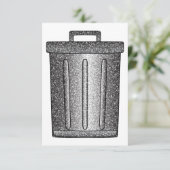 Glitzer-Mülleimer Dankeskarte (Stehend Vorderseite)