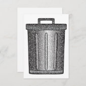 Glitzer-Mülleimer Dankeskarte (Vorne/Hinten)