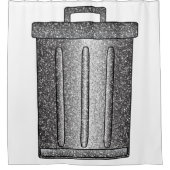 Glitzer-Mülleimer Duschvorhang (Vorderseite)