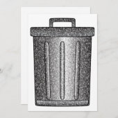 Glitzer-Mülleimer Einladung (Vorne/Hinten)