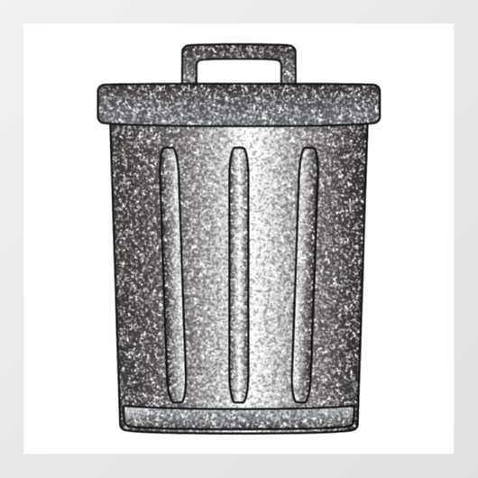 Glitzer-Mülleimer Fensteraufkleber (Blatt)