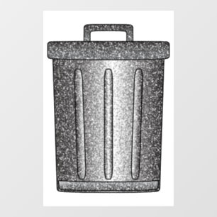 Glitzer-Mülleimer Fensteraufkleber