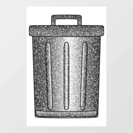 Glitzer-Mülleimer Fensteraufkleber (Blatt)