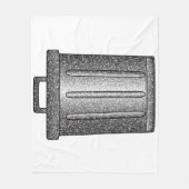 Glitzer-Mülleimer Fleecedecke (Vorderseite)