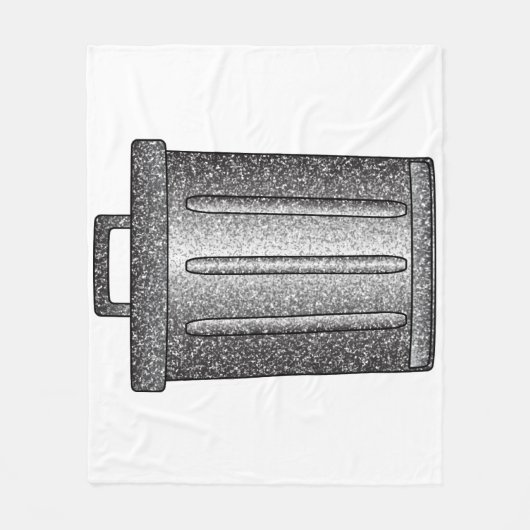 Glitzer-Mülleimer Fleecedecke (Vorderseite)