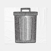 Glitzer-Mülleimer Fleecedecke (Vorderseite (Horizontal))