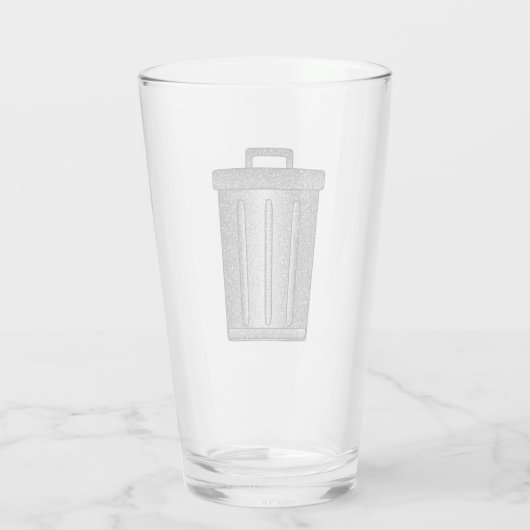 Glitzer-Mülleimer Glas (Rückseite)