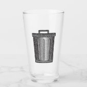 Glitzer-Mülleimer Glas (Vorderseite)