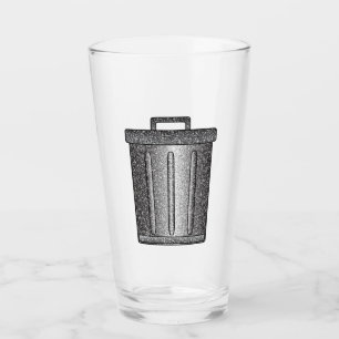 Glitzer-Mülleimer Glas
