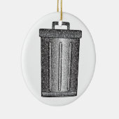 Glitzer-Mülleimer Keramik Ornament (Rechts)