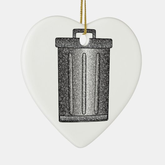 Glitzer-Mülleimer Keramik Ornament (Rechts)