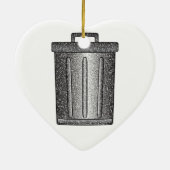 Glitzer-Mülleimer Keramik Ornament (Hinten)