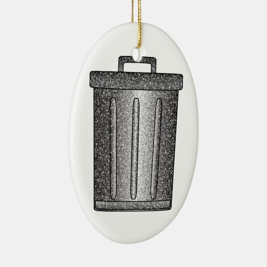 Glitzer-Mülleimer Keramik Ornament (Rechts)