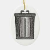 Glitzer-Mülleimer Keramik Ornament (Hinten)