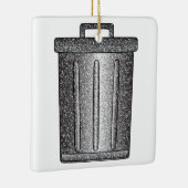 Glitzer-Mülleimer Keramikornament (Rechts)