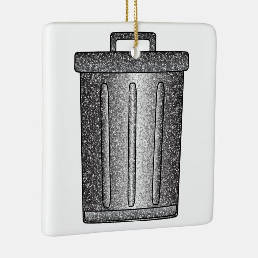 Glitzer-Mülleimer Keramikornament (Rechts)