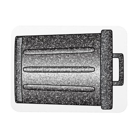 Glitzer-Mülleimer Magnet (Horizontal)
