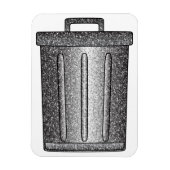 Glitzer-Mülleimer Magnet (Vertikal)