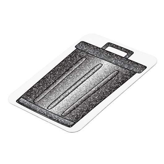 Glitzer-Mülleimer Magnet (Linke Seite)