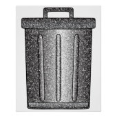 Glitzer-Mülleimer Poster (Vorderseite)