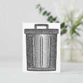 Glitzer-Mülleimer Postkarte (Stehend Vorderseite)