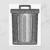 Glitzer-Mülleimer Postkarte (Vorderseite)