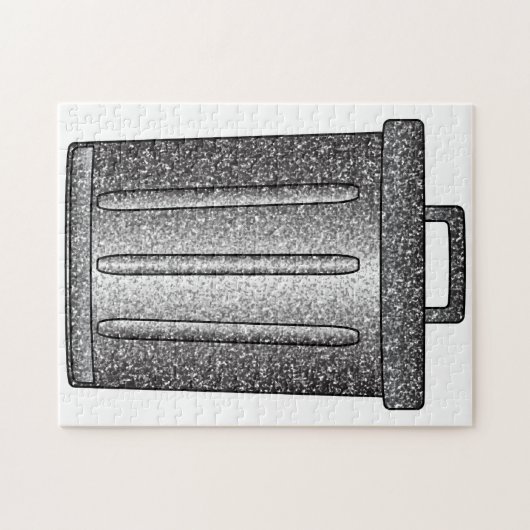 Glitzer-Mülleimer Puzzle (Horizontal)