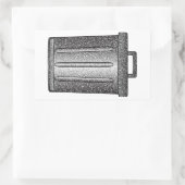 Glitzer-Mülleimer Rechteckiger Aufkleber (Tasche)