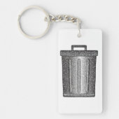 Glitzer-Mülleimer Schlüsselanhänger (Vorderseite)