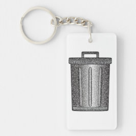 Glitzer-Mülleimer Schlüsselanhänger