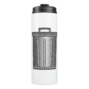 Glitzer-Mülleimer Thermosbecher