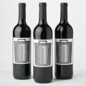 Glitzer-Mülleimer Weinetikett (Flaschen)