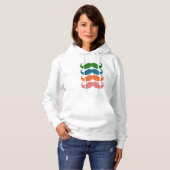 Glitzer Mustache #2 Hoodie (Vorne ganz)