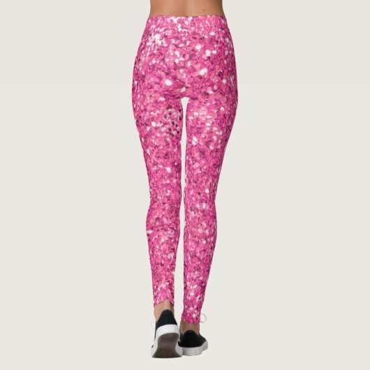 Glitzer-Muster in Rosa Leggings (Rückseite)